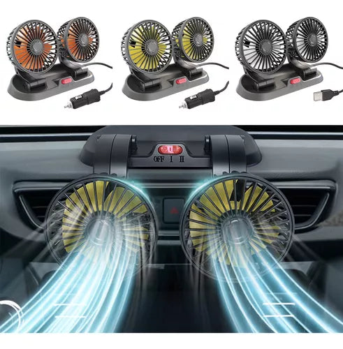 Ventilador Carro Mini Escritorio Doble